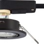 Schwarze LED-Einbauleuchte (3er-Set) aus Metall, geeignet für Deckenmontage.