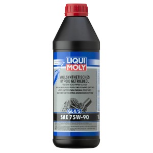 LiquiMoly GL4/5 Getriebeöl 75W-90, 1 Liter Flasche, vollsynthetisch für hohe Schmiersicherheit.