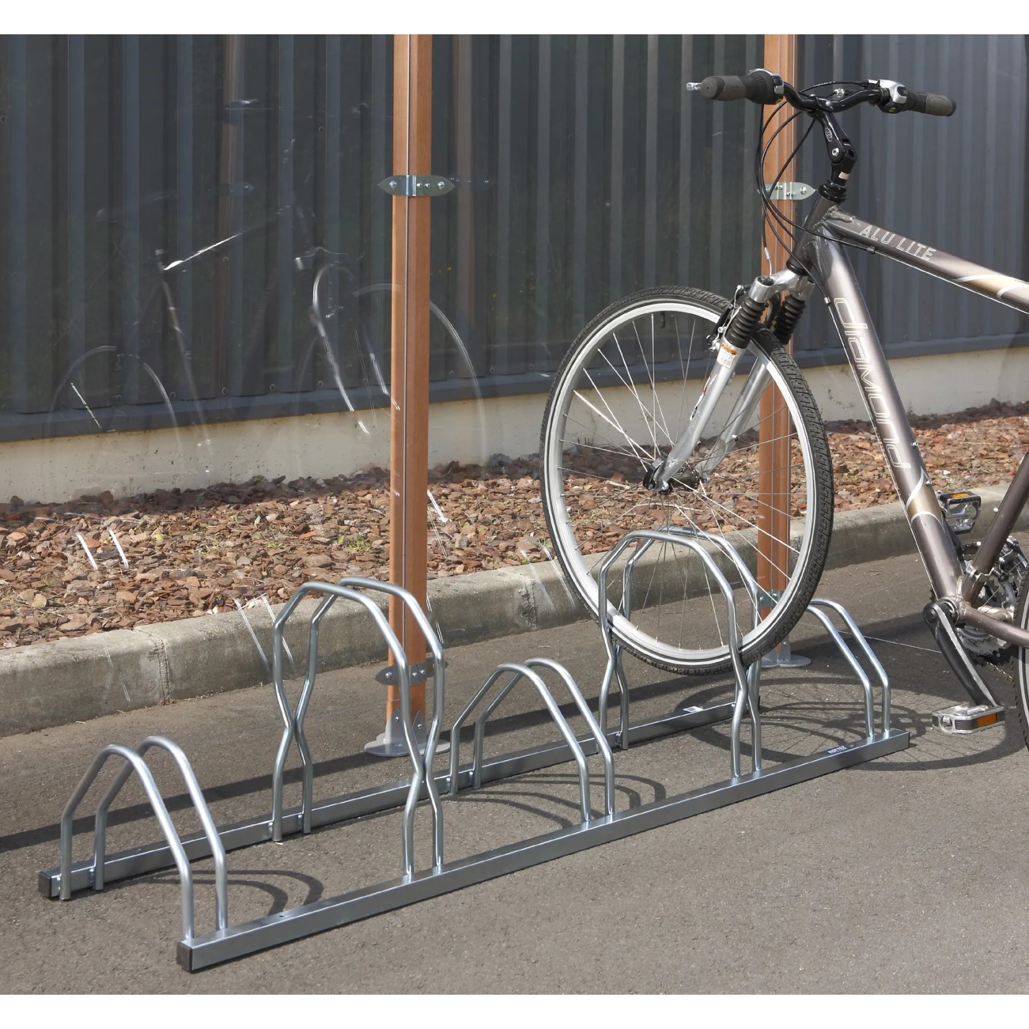 Relaxdays Fahrradständer Boden, Für 5 Fahrräder, Bis 50 Mm Reifenbreite