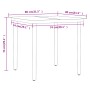 vidaXL 5-tlg. Garten-Essgruppe, schwarz, mit Tisch und 4 Stühlen, ideal für den Garten.