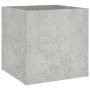Betongrauer Pflanzkasten aus Holzwerkstoff, Teil des vidaXL Flurmöbel-Sets.