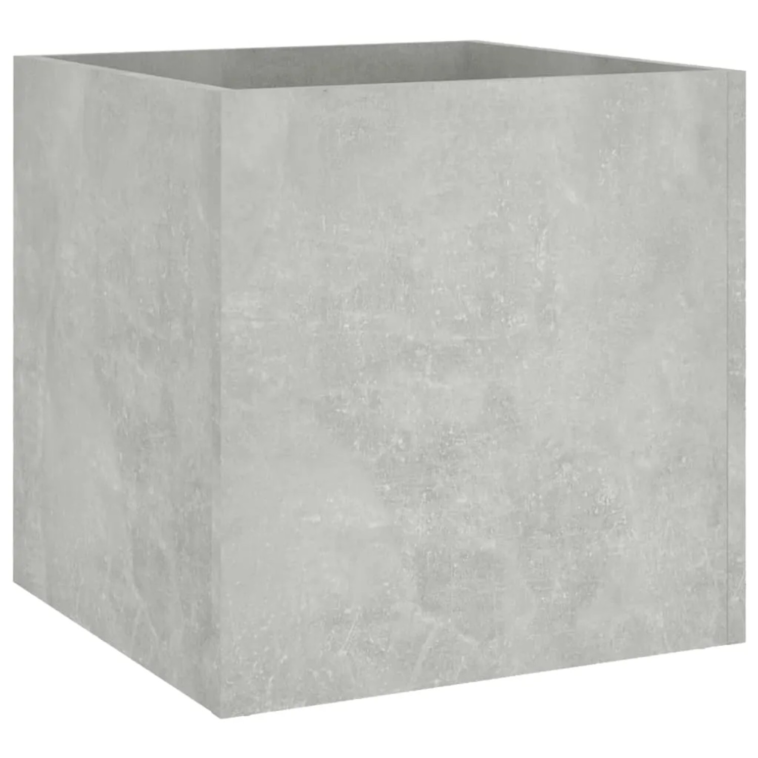 Betongrauer Pflanzkasten aus Holzwerkstoff, Teil des vidaXL Flurmöbel-Sets.