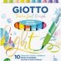 Giotto Turbo Fasermaler Soft Brush Pastell, 10 Stifte mit Pinselspitze.