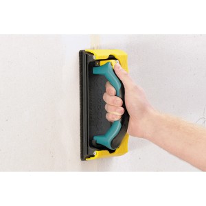Wolfcraft Handschleifer für Gipskarton, 115x280mm, mit 2-K-Griff für komfortables Schleifen.