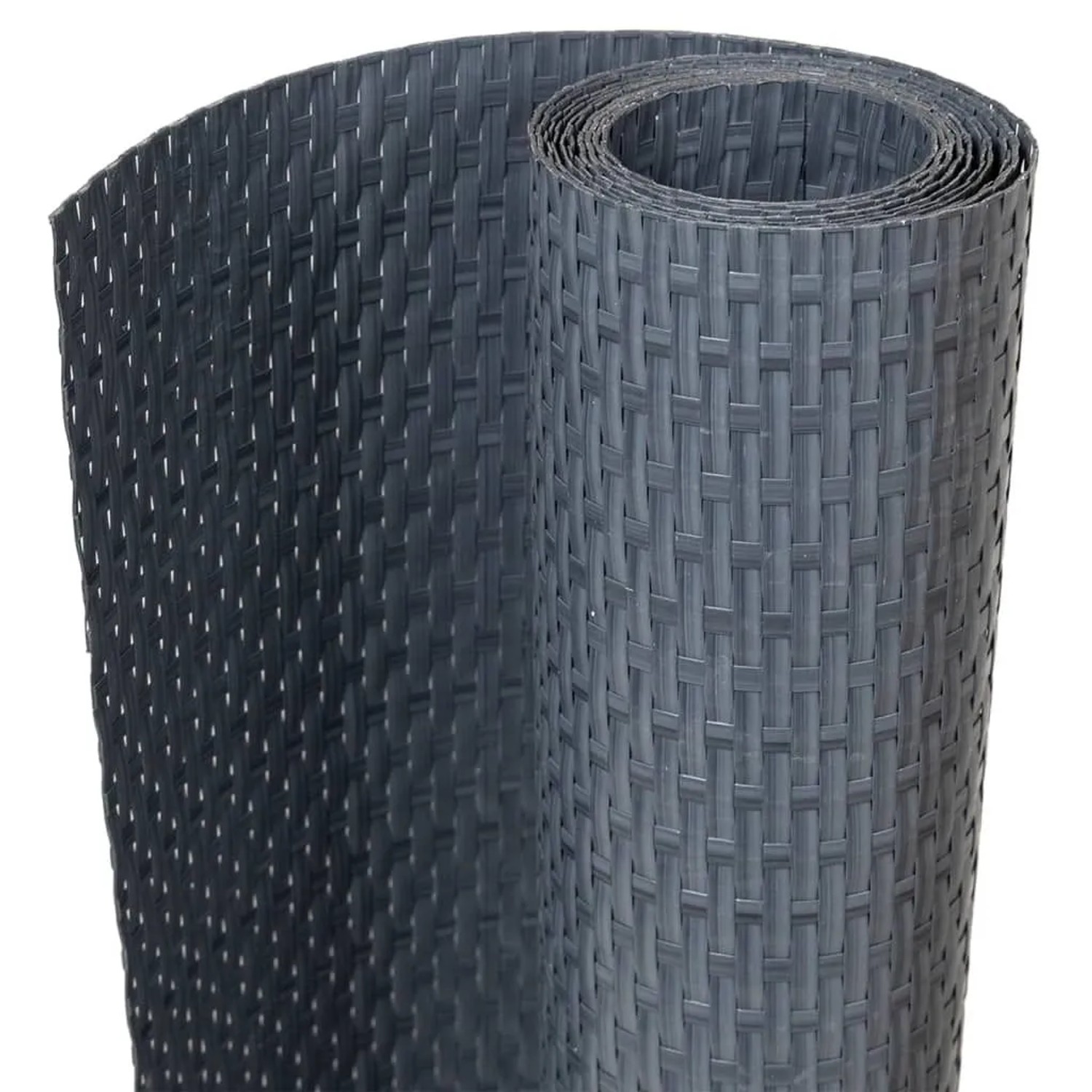 vidaXL Balkon-Sichtschutz Anthrazit 1000x90 cm Poly Rattan 156248