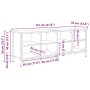 vidaXL Schuhschrank Altholz 131 x 35 x 50 cm Verbundholz und Eisen 881310_11