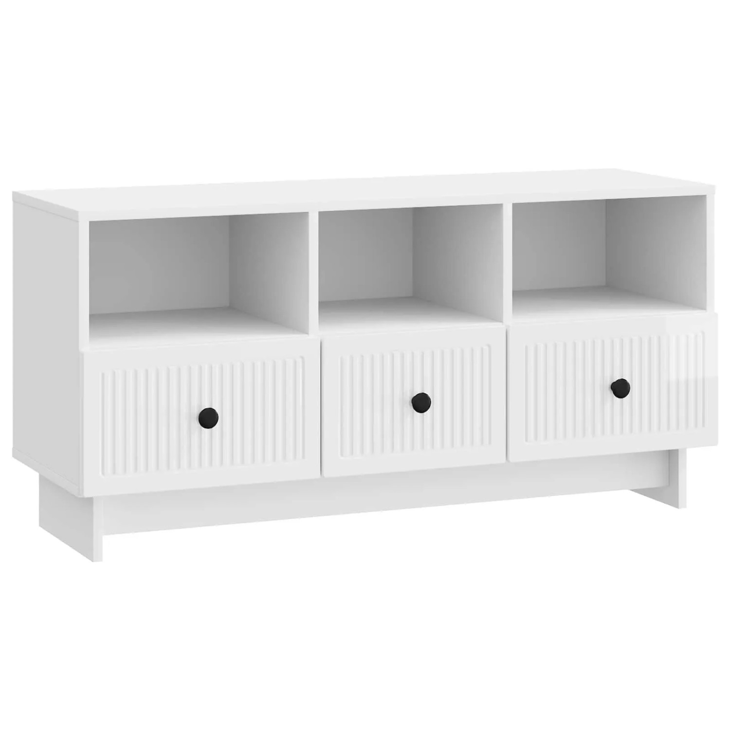 vidaXL TV-Schränk Hochglanz Weiß 102 x 34,5 x 50 cm Holzwerkstoff 893989