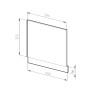 Technische Zeichnung: Vicco Frontblende R-Line für Geschirrspüler, 60 cm breit.
