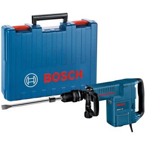 Bosch Professional GSH 11 E Schlaghammer im Handwerkerkoffer mit Meißel.