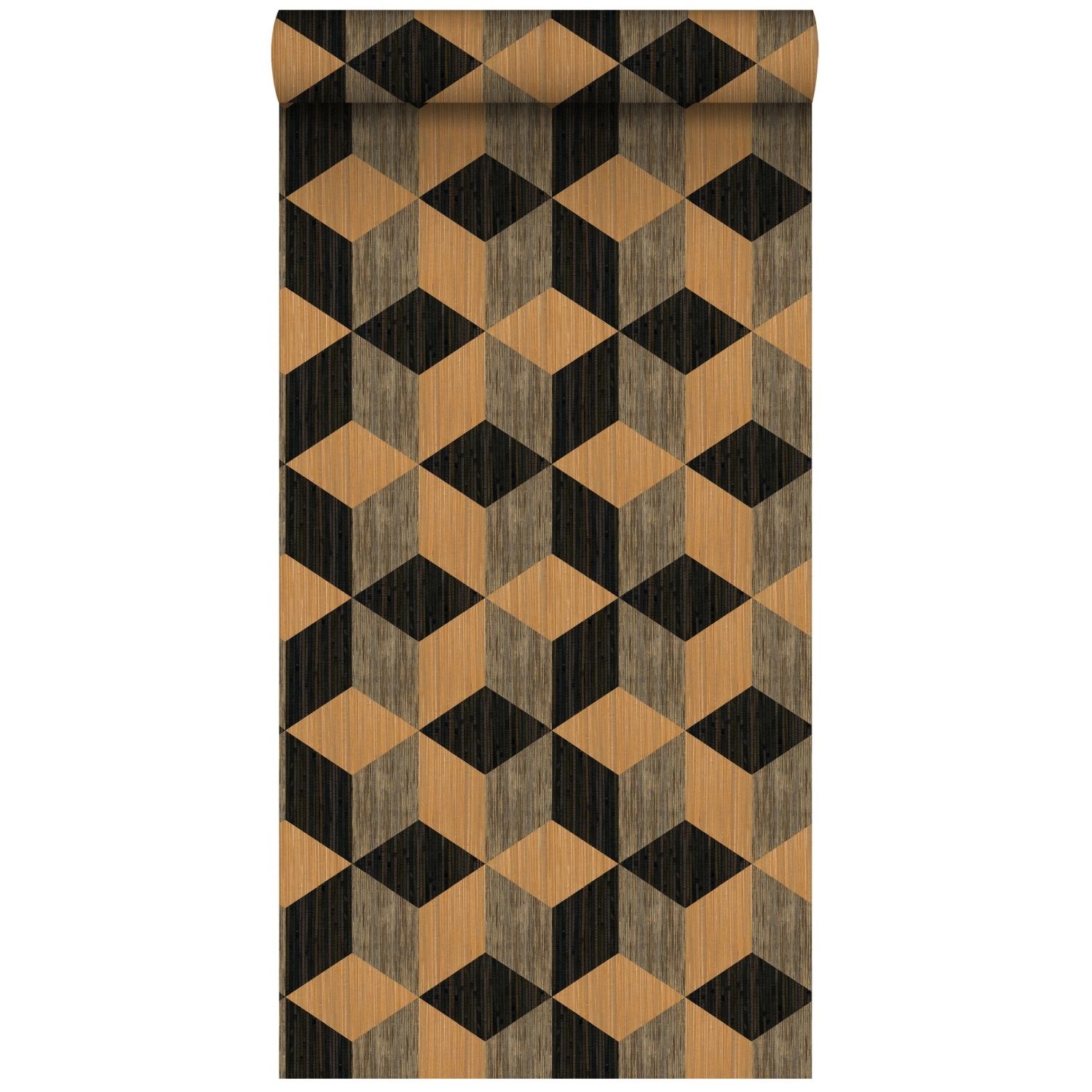 ESTAhome XXL Vliestapete Grafisches 3D Muster Schwarz Und Braun 50 X 900 Cm günstig online kaufen