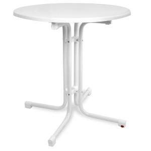 Beautissu Bistroni Bistrotisch Ø80xH70cm Weiß