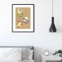 Komar Wandbild ABC Animal D, 40x50 cm, mit bunten Tier-Illustrationen im Kinderzimmer.