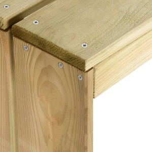 Detailansicht Gartenbar-Set aus imprägniertem Kiefernholz, Modell 1.