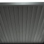 Detailaufnahme der anthrazitfarbenen Mirador Basic Pergola (3x3m) mit Lamellendach.