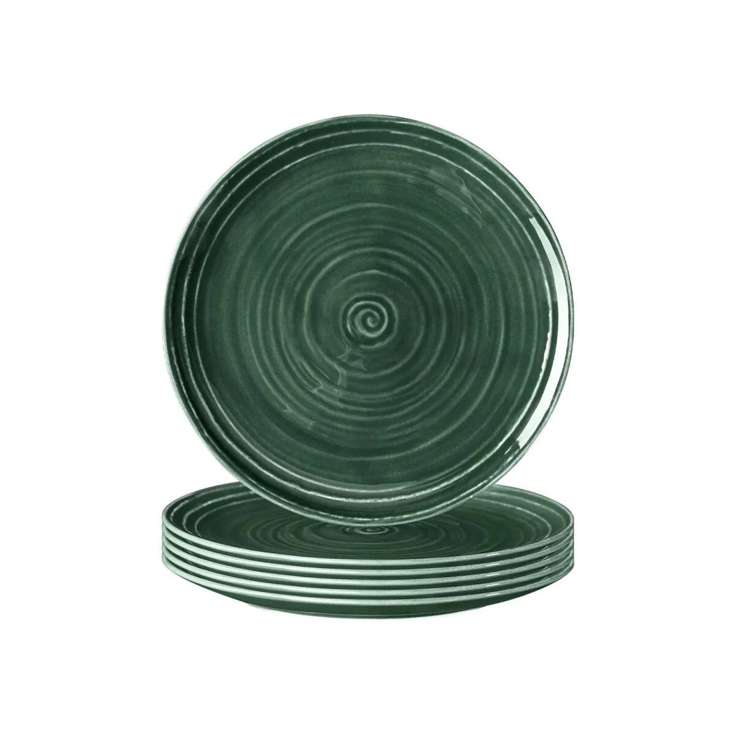 Seltmann Weiden Terra Brotteller 17,7 cm 6er Set Moosgrün