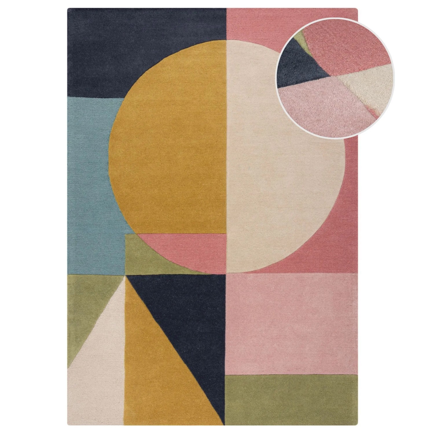 Flair Rugs Wollteppich Esre Bright 200 cm x 290 cm Mehrfarbig