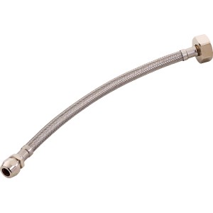 Flexibler Armaturen-Schlauchverbinder, 300 mm lang, aus Edelstahl, für den Wasseranschluss.