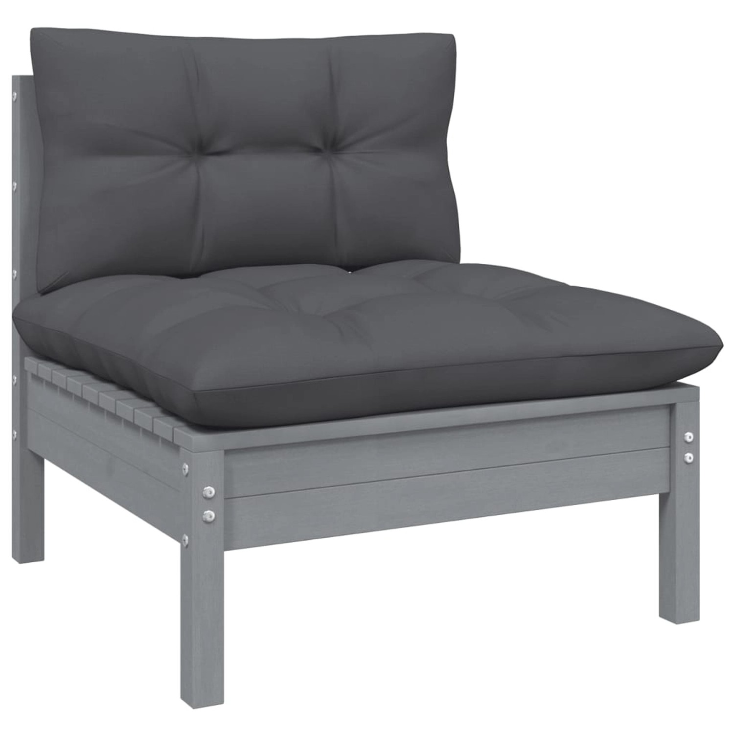 vidaXL 13-tlg Garten-Lounge-Set mit Anthrazit Kissen Kiefernholz Modell 2 günstig online kaufen