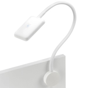 SOTECH JUNKER Lighting LED Bettleuchte Leseleuchte FIORE Weiß mit Flexiblem Leuchtenarm und Touchsensor