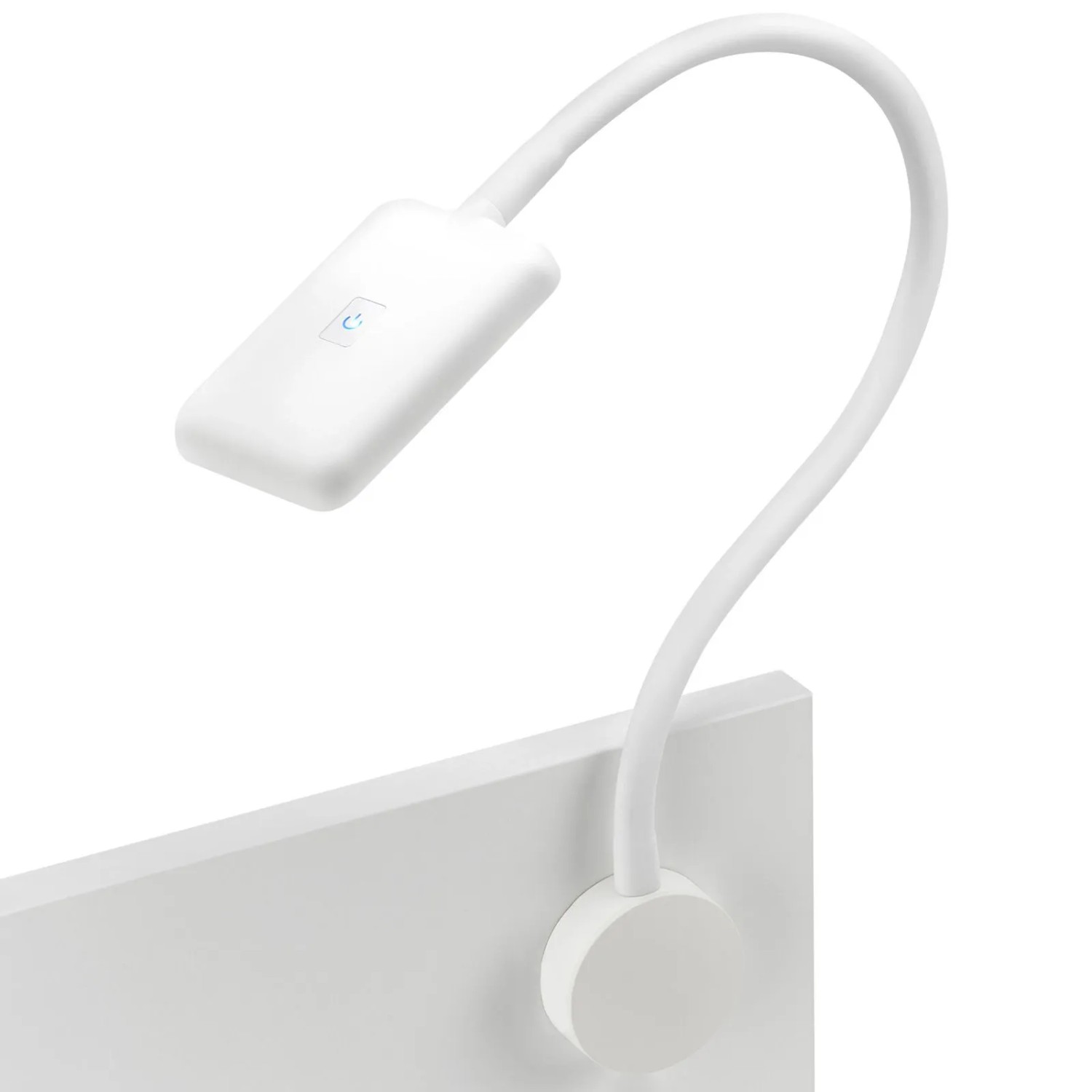 SOTECH JUNKER Lighting LED Bettleuchte Leseleuchte FIORE Weiß mit Flexiblem Leuchtenarm und Touchsensor