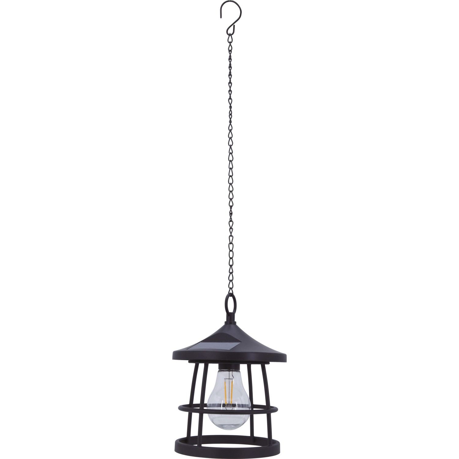 LED Solarpendelleuchte Melfi Schwarz Ø 15 cm x 20,5 cm