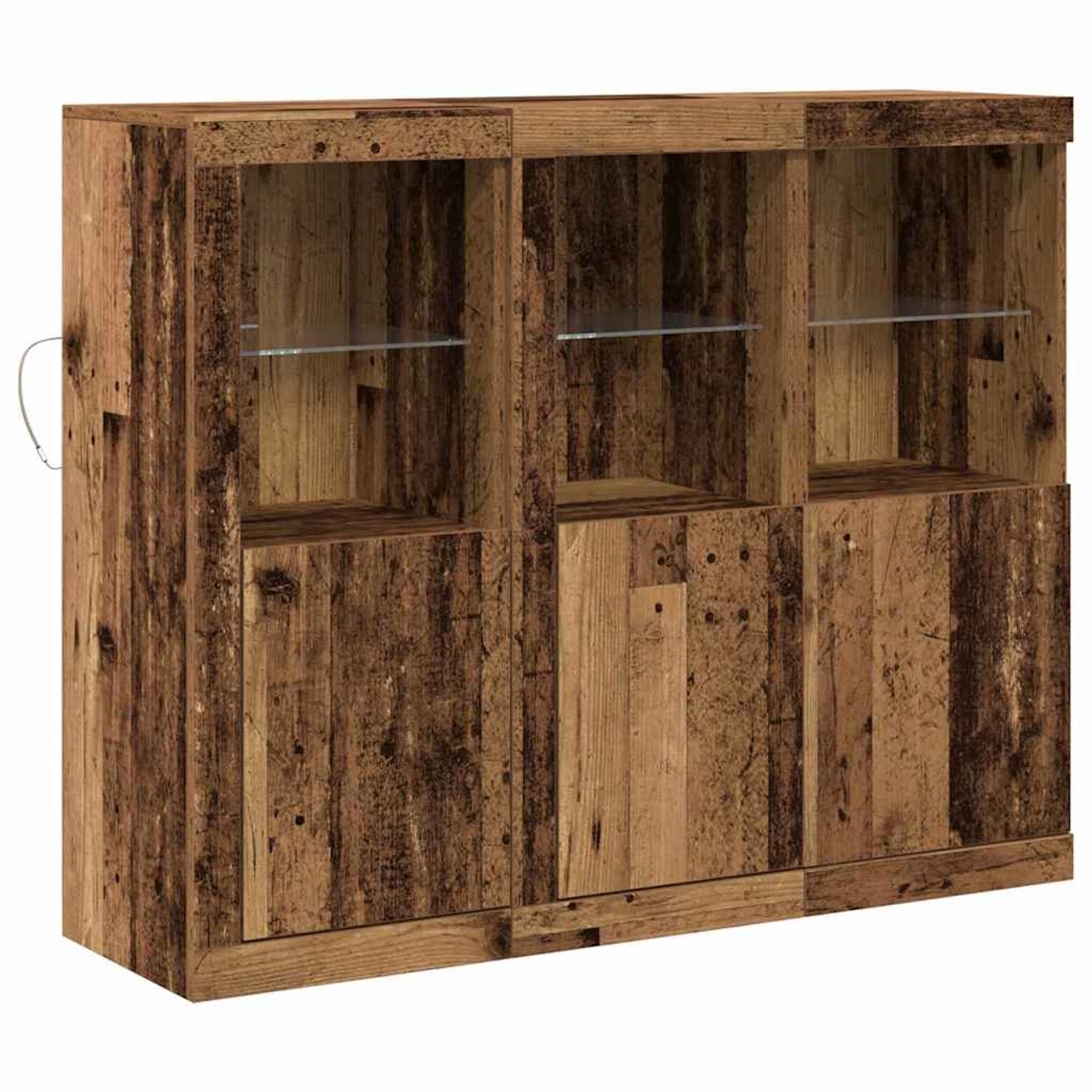 vidaXL Sideboard 3 Stk Altholz 123 x 37 x 100 cm Holzwerkstoff 3333117 günstig online kaufen