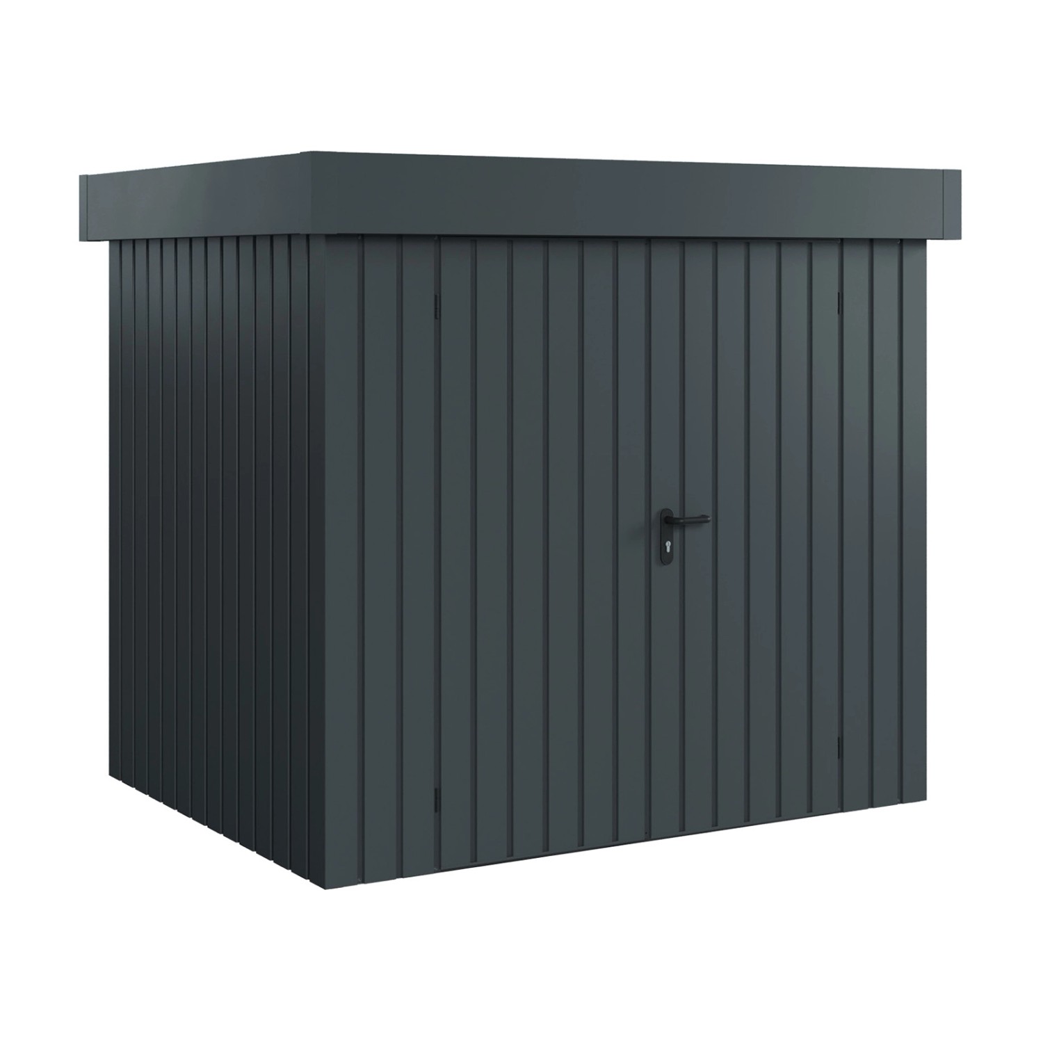 Hörmann EcoStar Gerätehaus Euroline Flachdach 2-flg 237 x 181 cm Anthrazitg günstig online kaufen