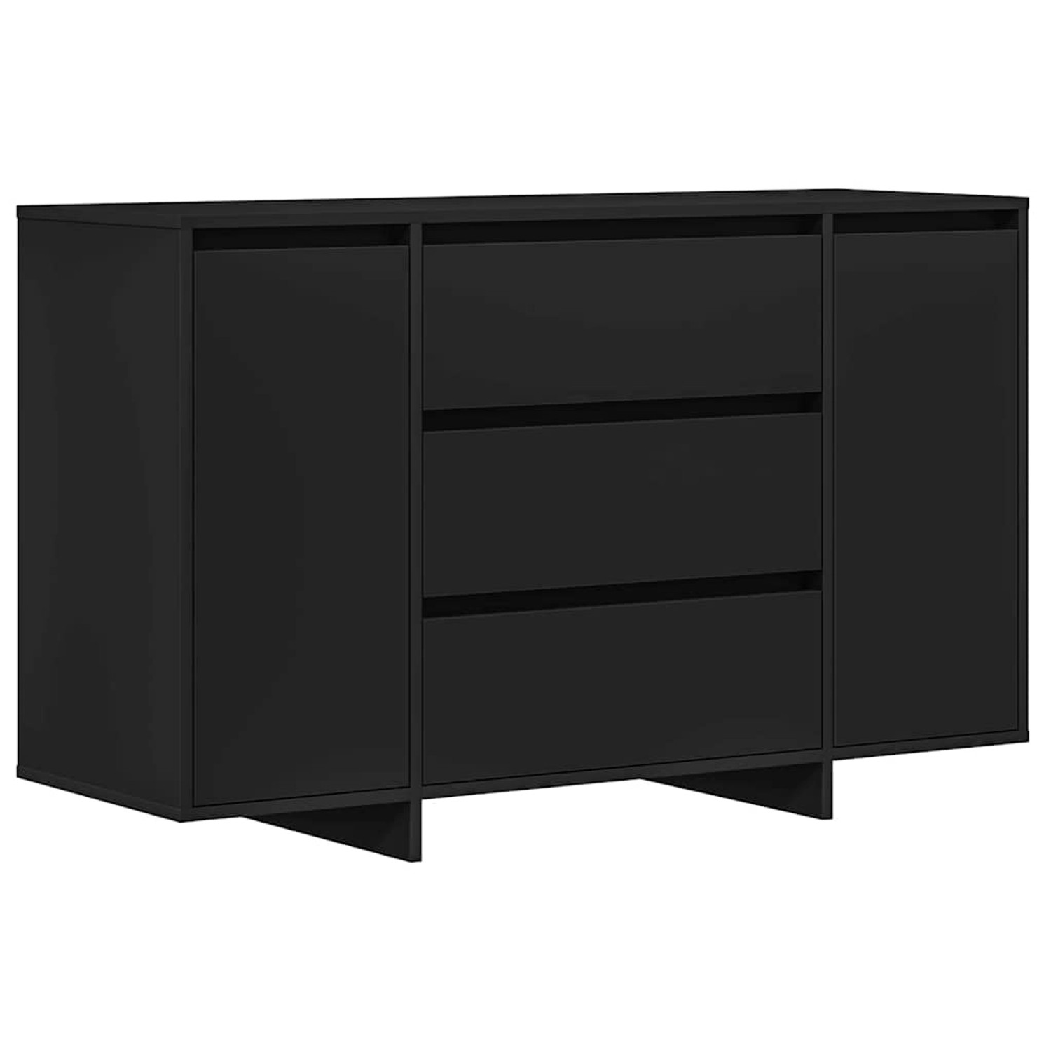 vidaXL Sideboard mit Schubladen Schwarz 120 x 41 x 75 cm Holzwerkstoff 3333 günstig online kaufen