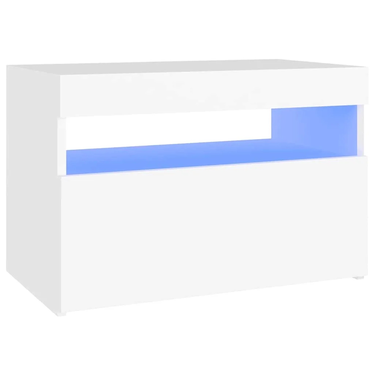 vidaXL TV-Schrank mit LED-Leuchten Weiß 60x35x40 cm 804409