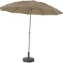 Siena Garden Marktschirm, Ø 270 cm, Taupe, mit Schieber und Aluminiumgestell. Sonnenschirm für Garten und Balkon.
