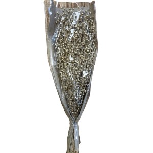 Champagnerfarbene Trockenblumen (Linum Dried Flowers, 50g) für Weihnachtsdeko und Gestecke.