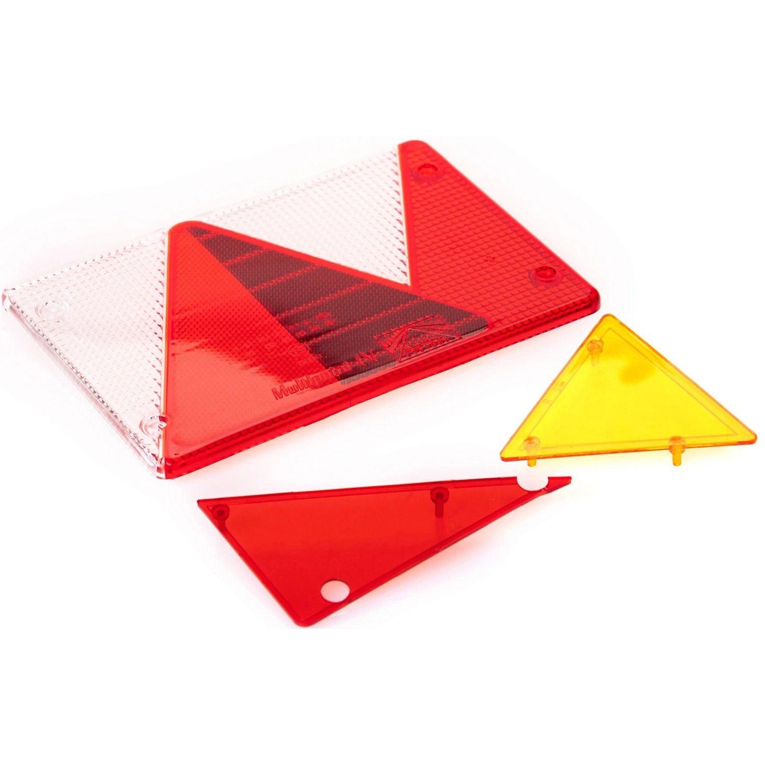 Stema Leuchtenglas Multipoint IV rechts, Ersatzglas für Autoanhänger Rückleuchte, rot/klar.