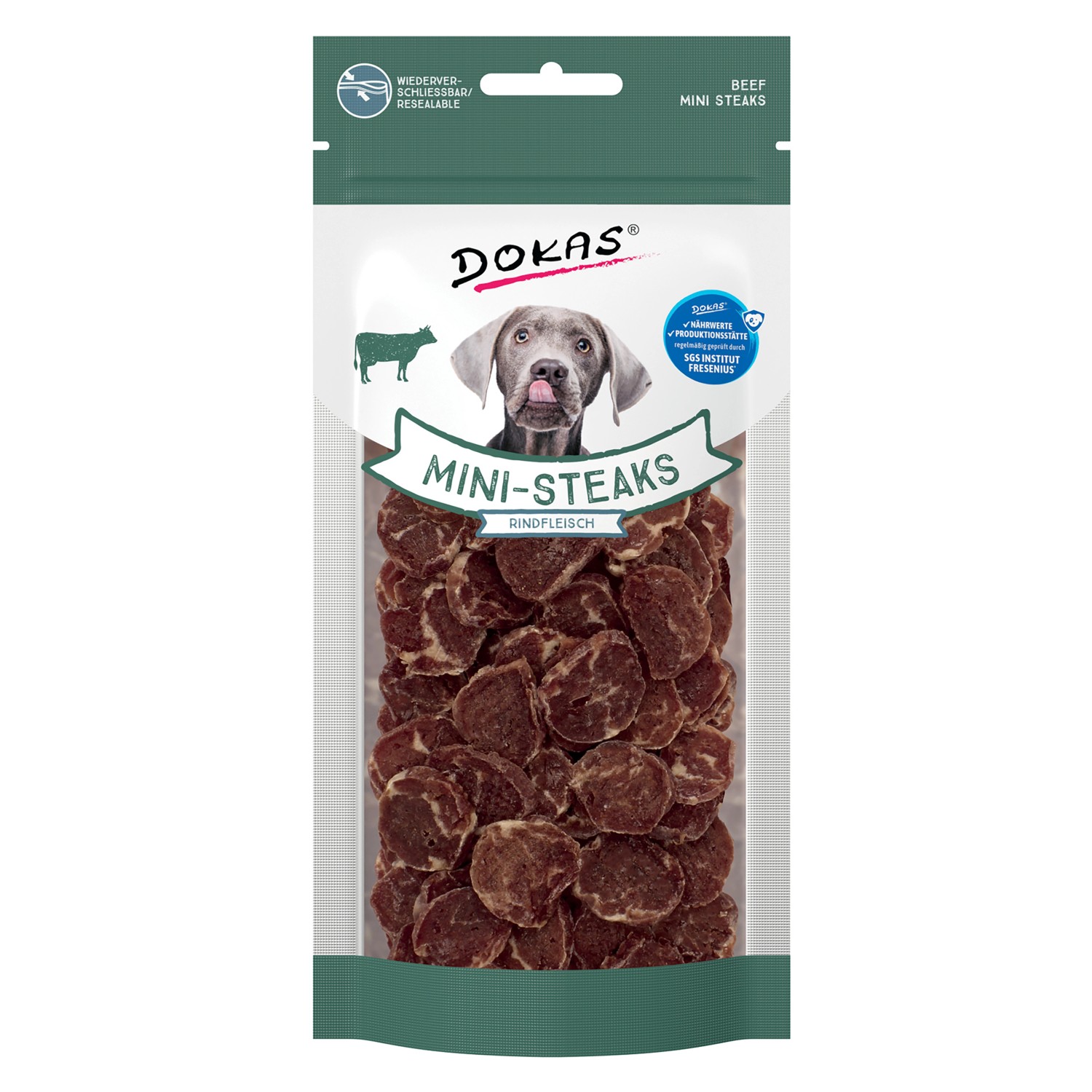 Thumbnail - Dokas Hunde-Belohnungssnacks Mini-Steaks Rindfleisch 50 g
