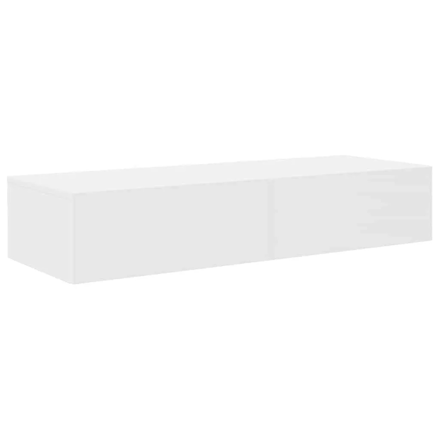 vidaXL Wandregal mit Schubladen Weiß 100x36x19 cm Holzwerkstoff 859986