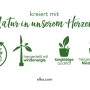 Grafik mit Logos zu Herstellung und Material der Elho Anzuchtschale Green Basics.