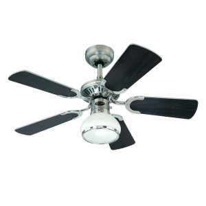 WESTINGHOUSE Deckenventilator Princess Radiance II Zinn, 90 cm, mit Beleuchtung und Zugschnur.