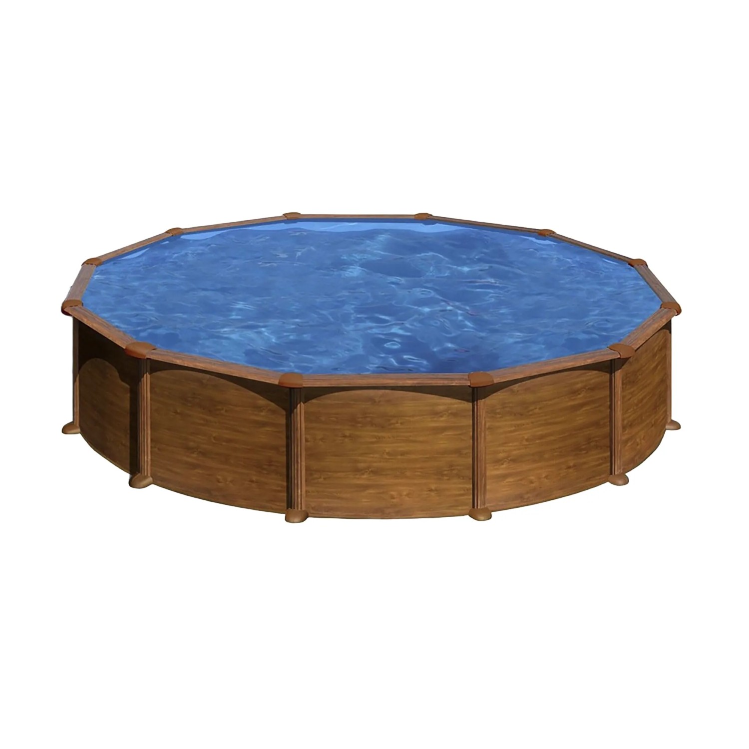 Gre Pool Mauritius Rund mit Holzoptik Ø 550 cm x 132 cm Holzfarben