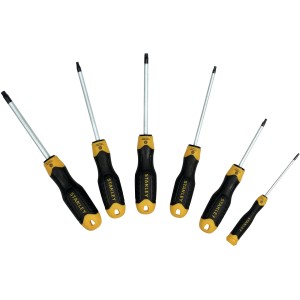 Stanley Schraubendreher Set, 6-teilig, CushionGrip, Torx. Schraubenzieher mit ergonomischem Griff.
