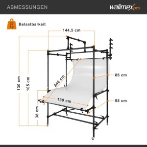 Walimex Pro Mobiler Aufnahmetisch Xxl