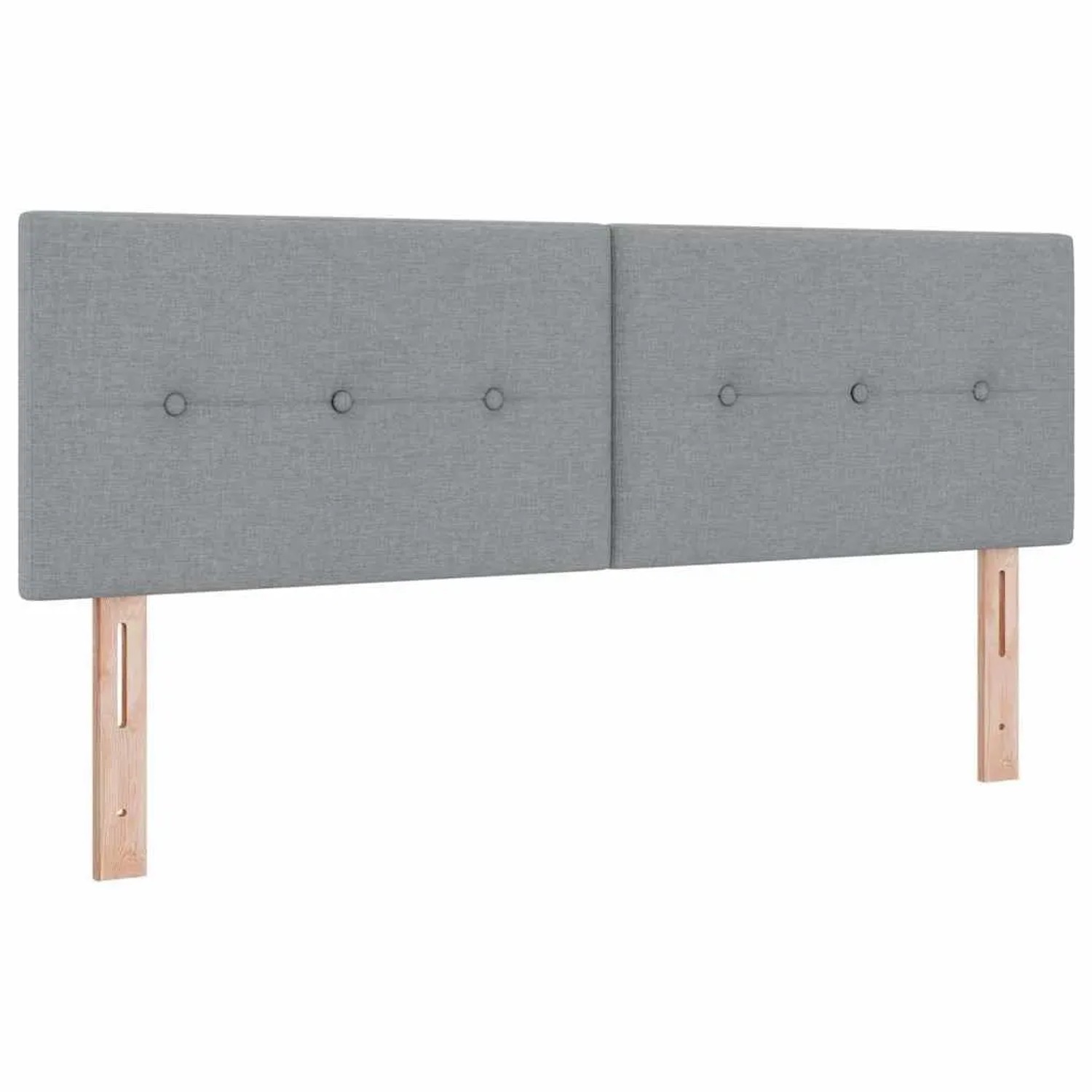 vidaXL LED Kopfteil mit LED-Lichtleisten Hellgrau 160 cm Polyester 3338135