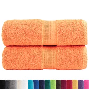 vidaXL Premium Waschhandtücher SOLUND 2 Stück Orange 30x30 cm 600 g/m² 137371