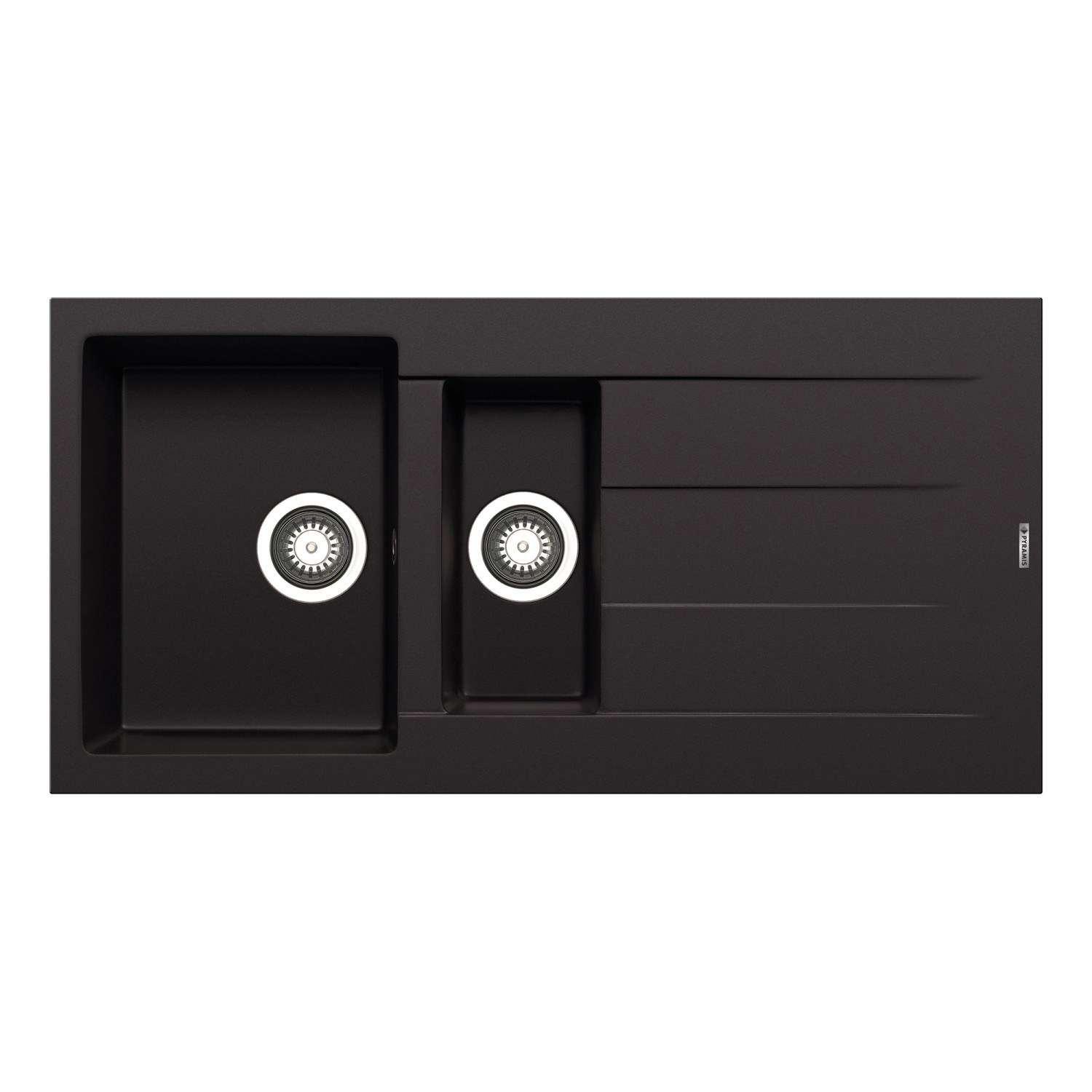 Pyramis Pyragranitespüle Athlos 1 1/2B 1D 100 cm x 50 cm Volcano