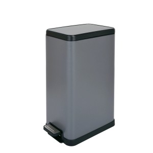 Grauer Svita Treteimer STM18, 18l, mit Inneneimer und Softclose-Deckel.