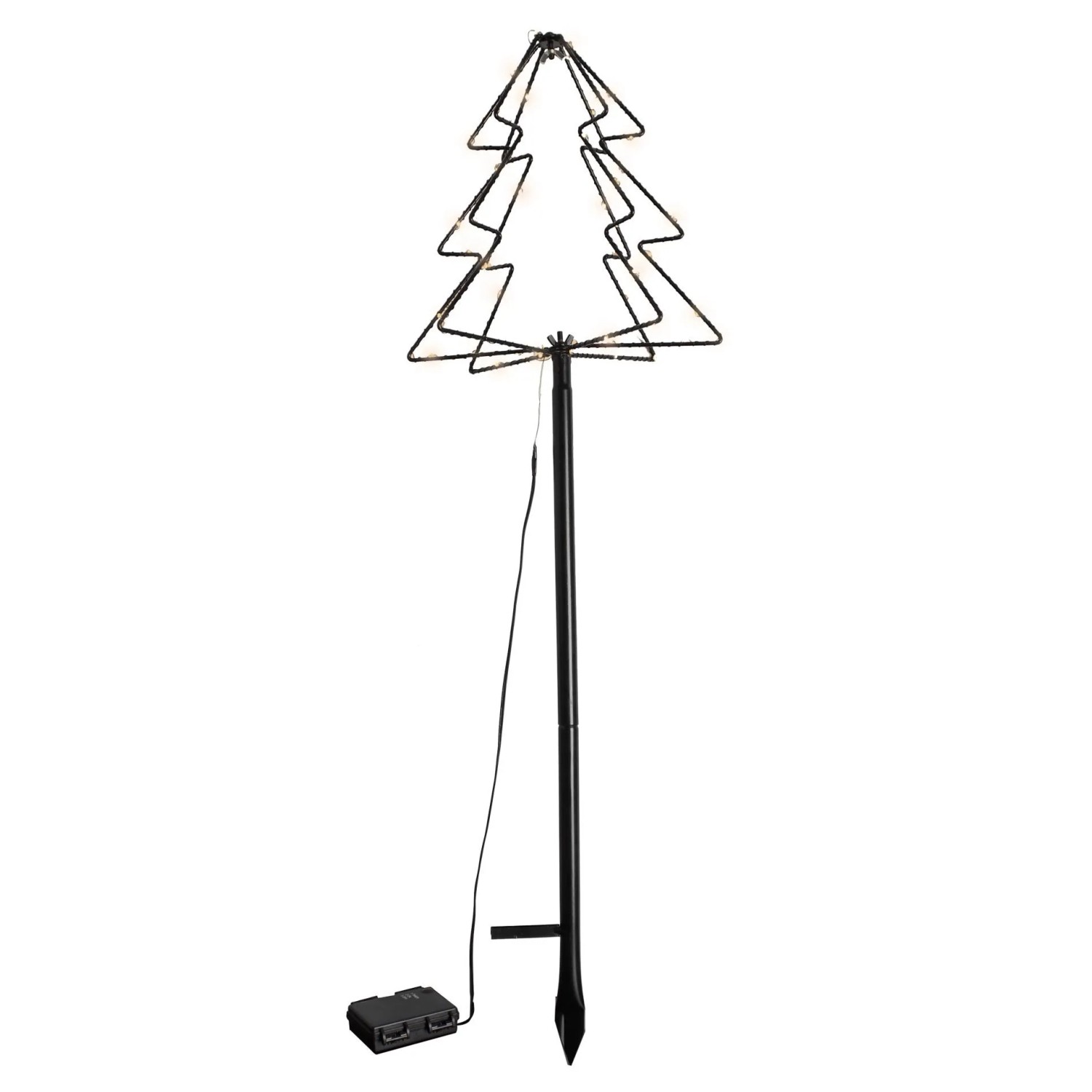 Lex 80 cm LED Gartenfigur Baum aus Metall Lichterbaum Batterie Leuchtbaum I günstig online kaufen