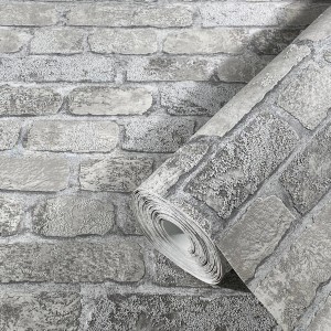 Marburg Vliestapete Imagine in Grau mit Stein- und Holzoptik. Dekorative Tapete für Innenräume.