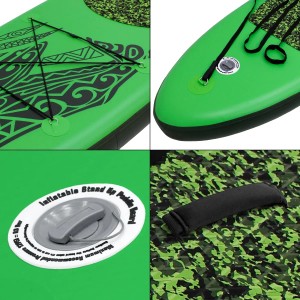 Grünes ECD Germany Stand Up Paddle Board Makani, Details und Zubehör im Überblick.