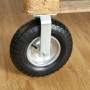 Schwarze, luftbereifte Relaxdays Bockrolle aus Stahl und Gummi, 35 cm, für Schwerlasten.