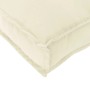 Cremefarbenes vidaXL Kissen aus Oxford-Stoff, 60x40x12 cm, rechteckig, wasserfest. Für Innen- & Außenbereich.