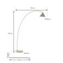 Lindby Stehlampe Bogenleuchte Triangolo 10041613 Modern in Creme aus Metall 1-flammig E27 Wohnzimmerleuchte_3