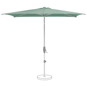 Suncomfort Marktschirm, 200 cm, Grün, mit Dreh- und Neigungsfunktion.